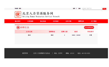 北京人力资源协会